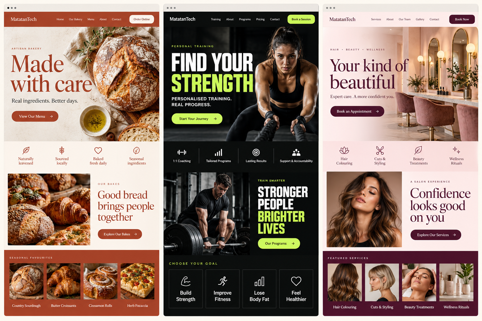 Artisan bakery: Warm · Terracotta · Editorial interface concept